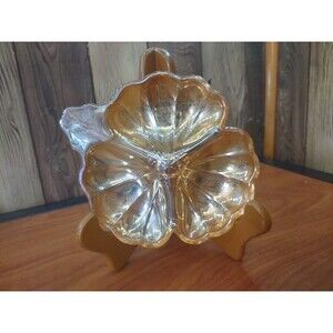 VINTAGE Jeanette Marigold 3-Section Candy Dish